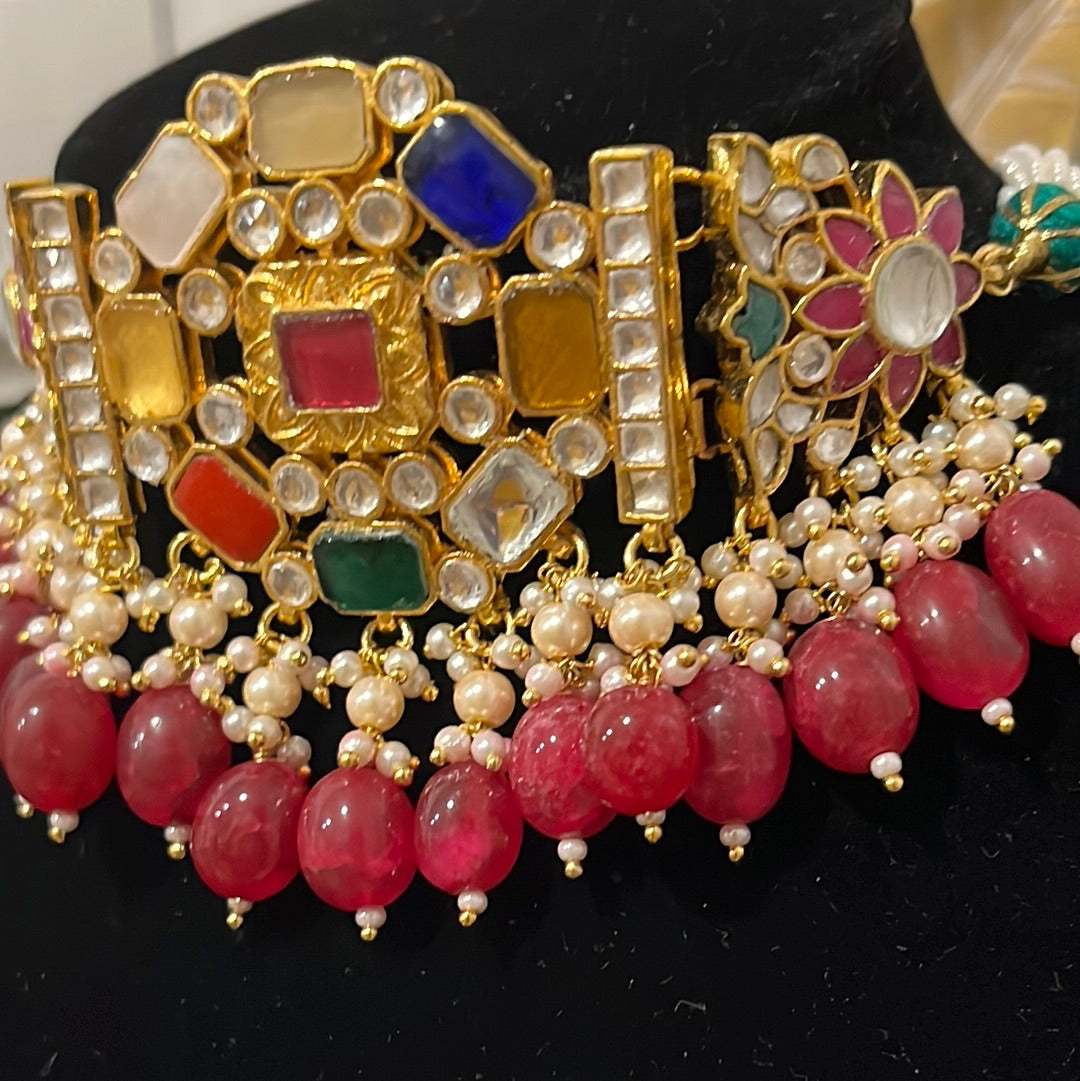 FMC081- Pachi Kundan Necklace