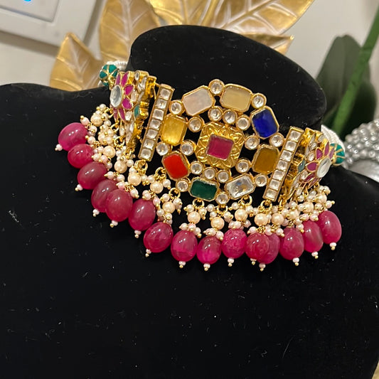 FMC081- Pachi Kundan Necklace