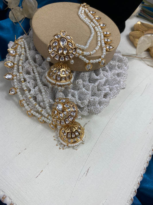 FMC143 - Uncut Kundan Earrings