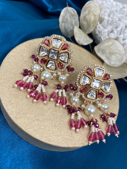 HEATHER - Uncut Kundan Earrings