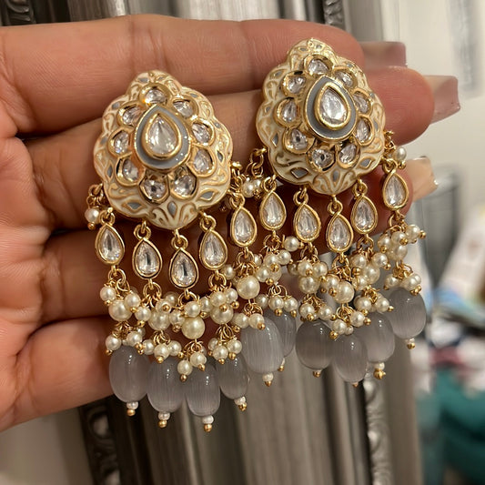 FMC123 - Uncut Kundan Earrings