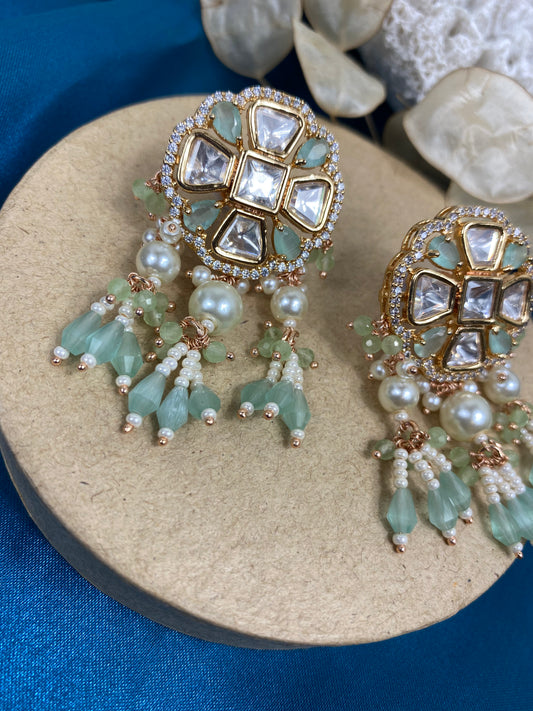 HEATHER - Uncut Kundan Earrings