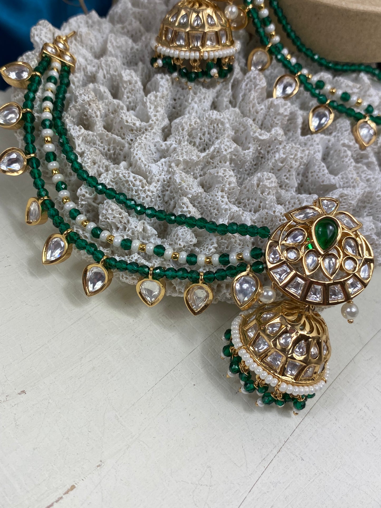 FMC143 - Uncut Kundan Earrings
