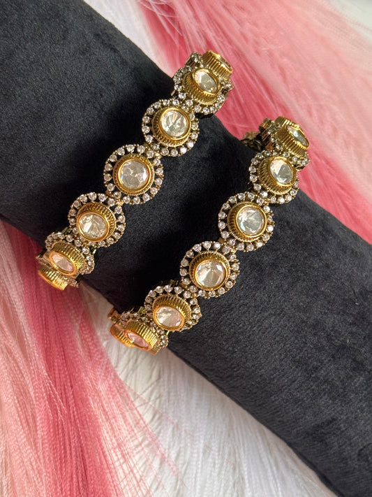 FMC3032 - Pure Mossanite Kundan Kangan