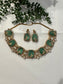 FMC3290 - Mossanite Kundan & Doublet Stone Necklace