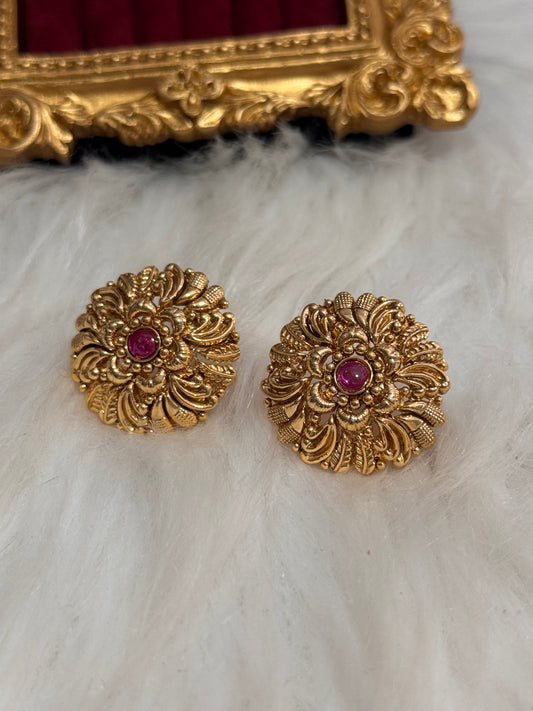 FMC1213 - 2 Gram Gold Plated Stud Earrings