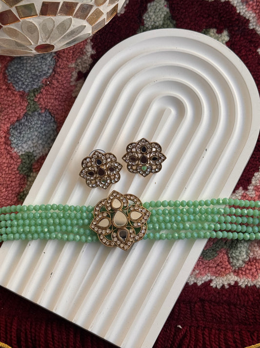 FMC062 - Mirror Chokar Necklace