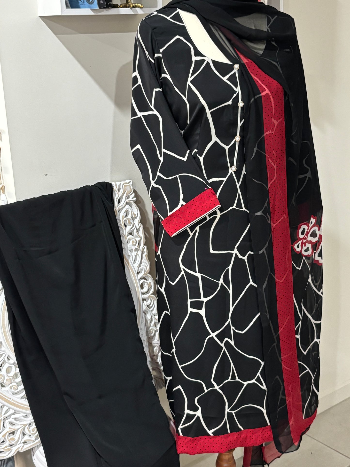 Digital Printed Crepe Pant Suit