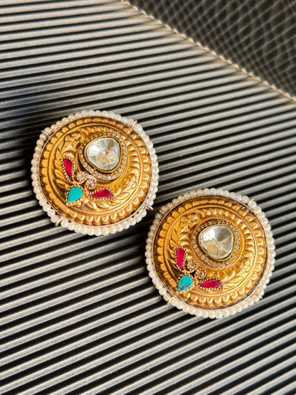 FMC1060 - Brass Stud Earrings
