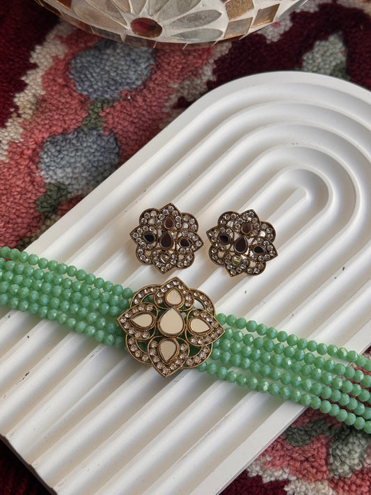 FMC062 - Mirror Chokar Necklace