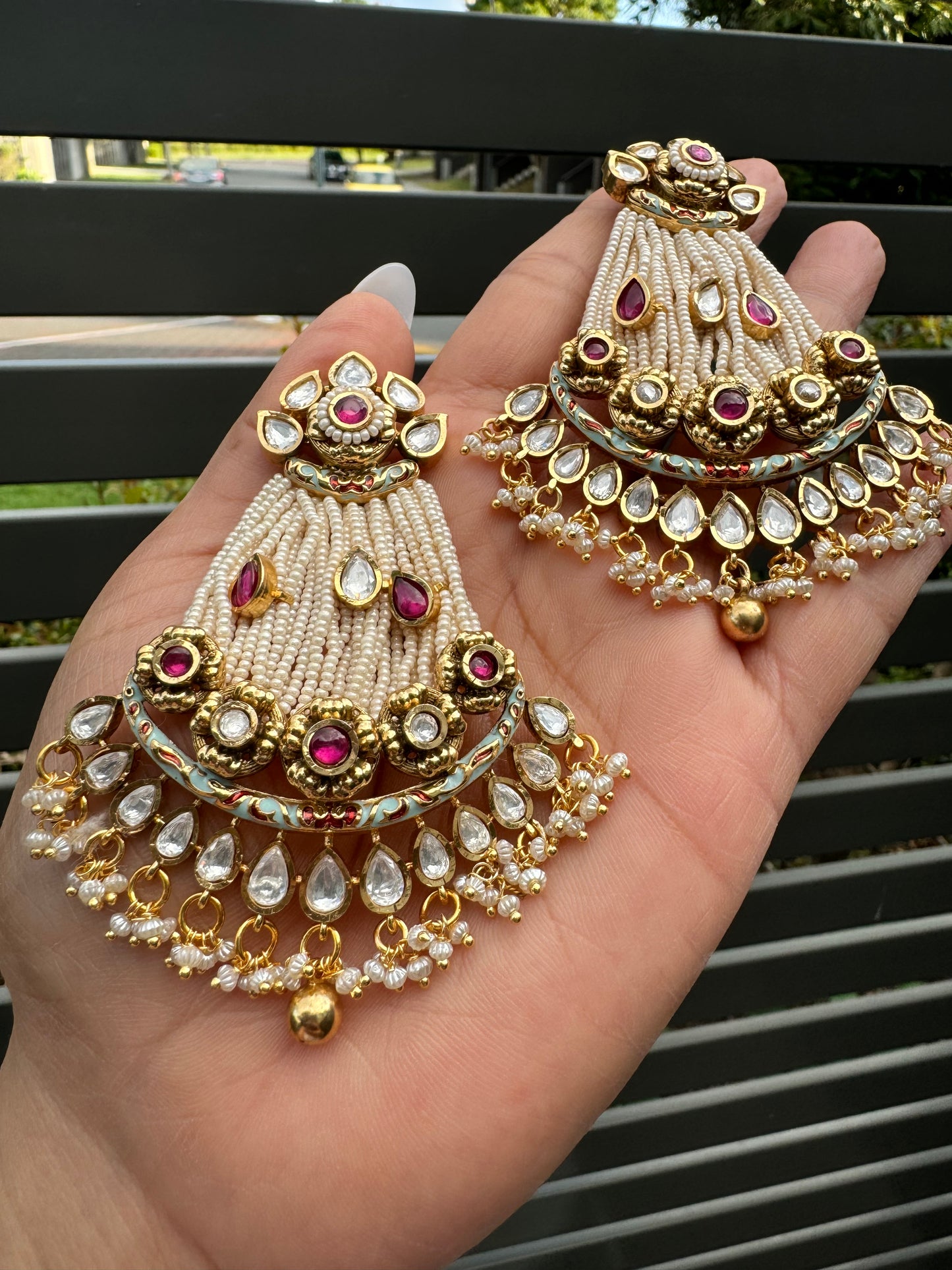 FMC2559 - Uncut Kundan Earrings