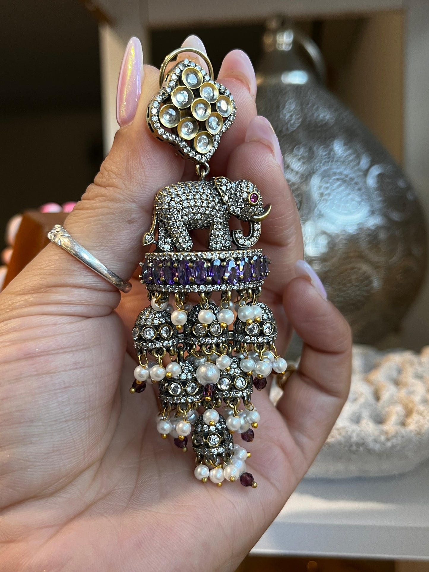 FMC398 - Uncut Kundan Earrings