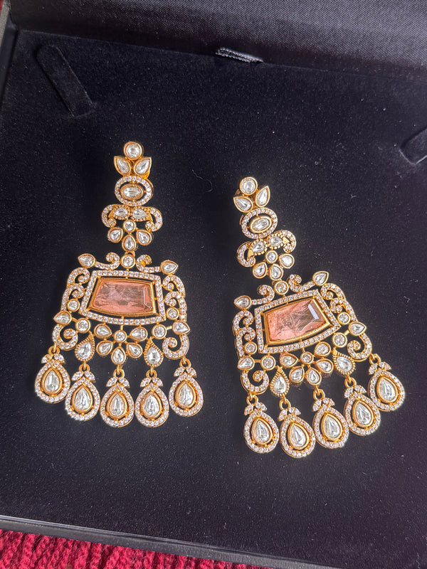 FMC1191 - Mossanite Kundan Earrings