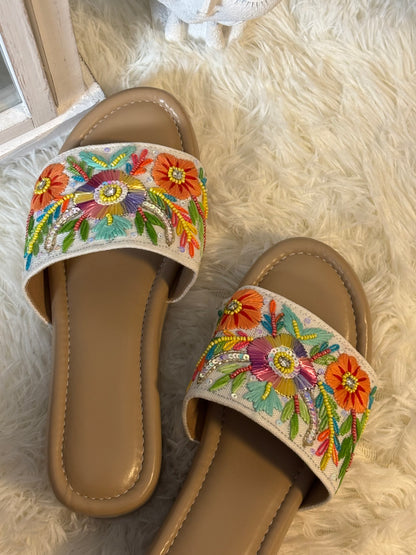 FMC2002 - Hand Embroidered Platform Heels
