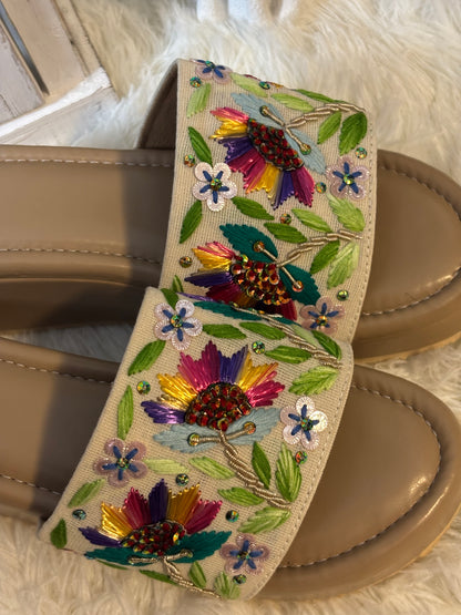 FMC2001 - Hand Embroidered Platform Heels