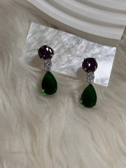 FMC949 - WGP Diamond Like Drop Earrings