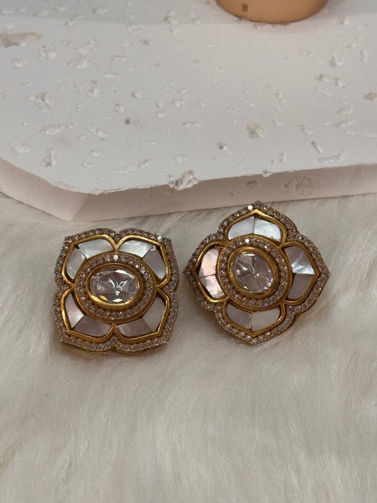 FMC764 - Uncut Stud Earrings