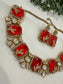 FMC3290 - Mossanite Kundan & Doublet Stone Necklace