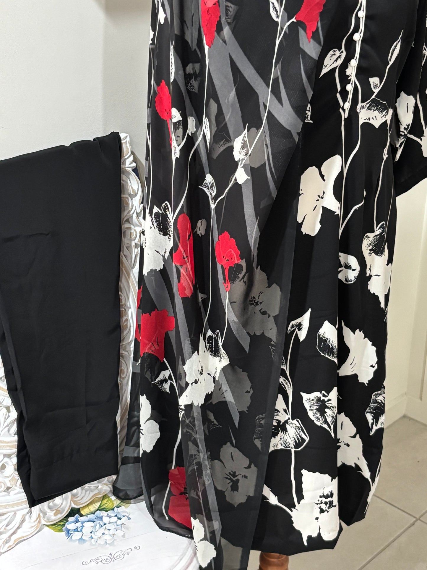 Digital Printed Crepe Pant Suit