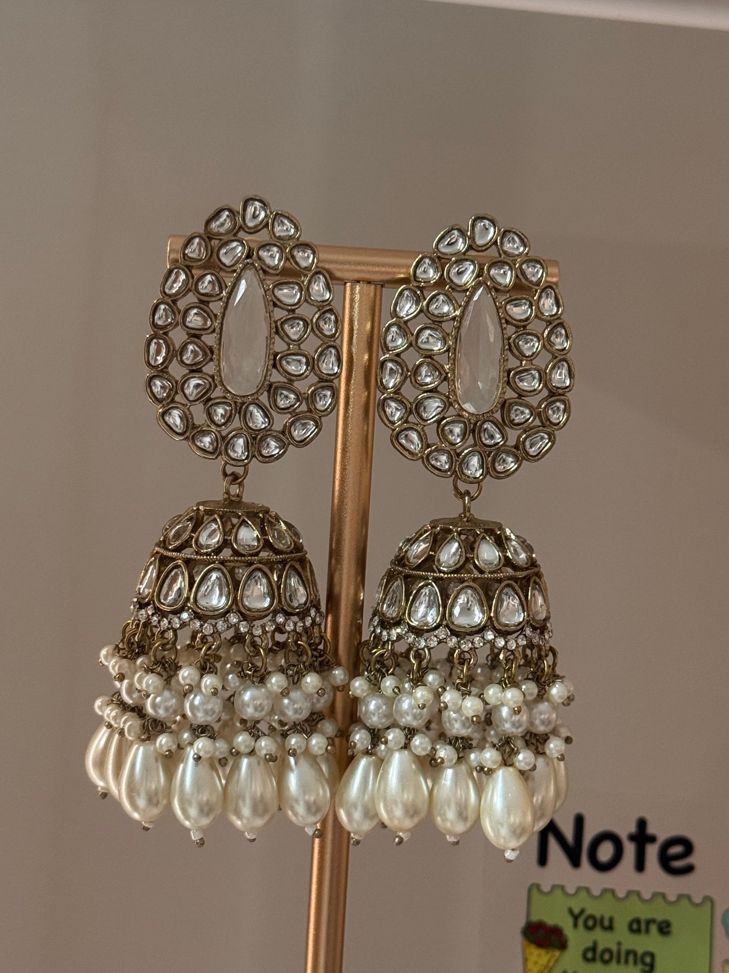 FMC595 - Kundan Jhumki Earrings