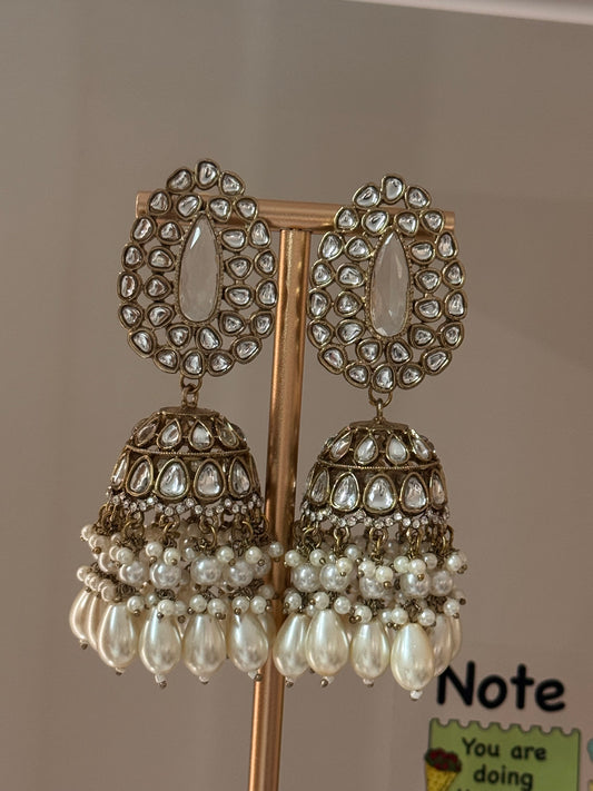 FMC595 - Kundan Jhumki Earrings