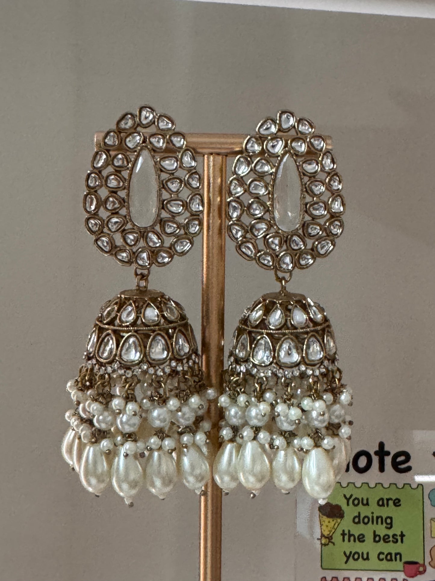 FMC595 - Kundan Jhumki Earrings