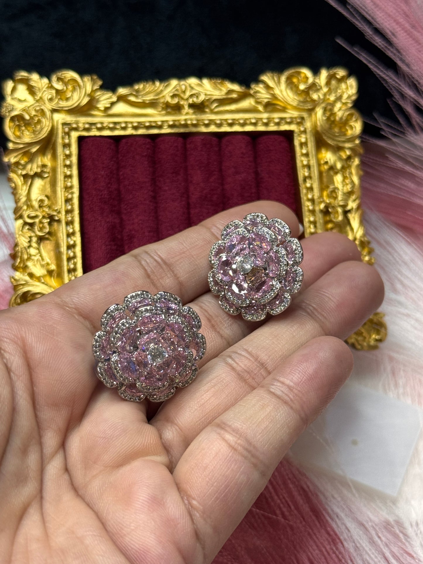 FMC1122 - WGP 3D Floral Stud Earrings