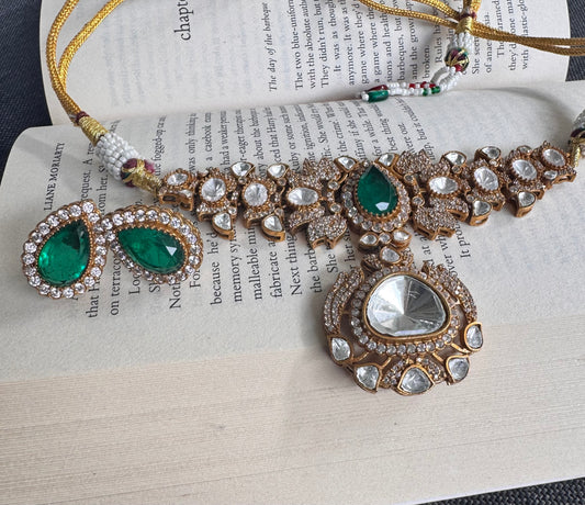 FMC2365 - Mossanite Kundan Necklace
