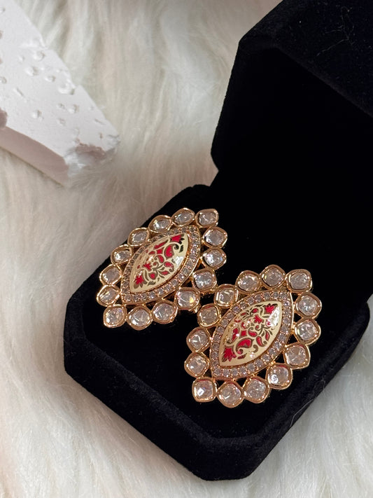 FMC864 - Uncut Kundan Stud Earrings