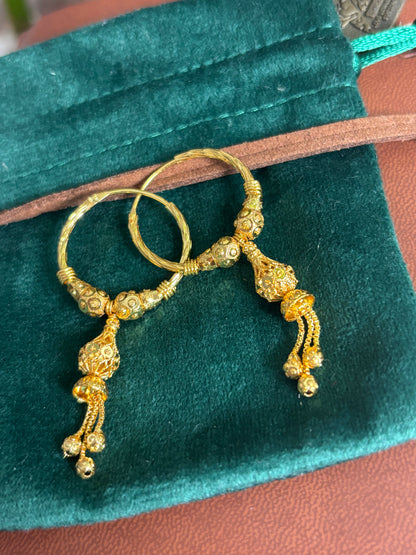 FMC9060 - Gold Plated  Traditional Hoops