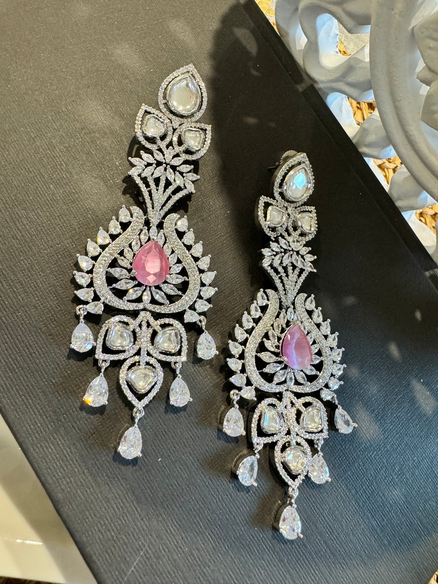 FMC1950 - Uncut Kundan CZ Earrings