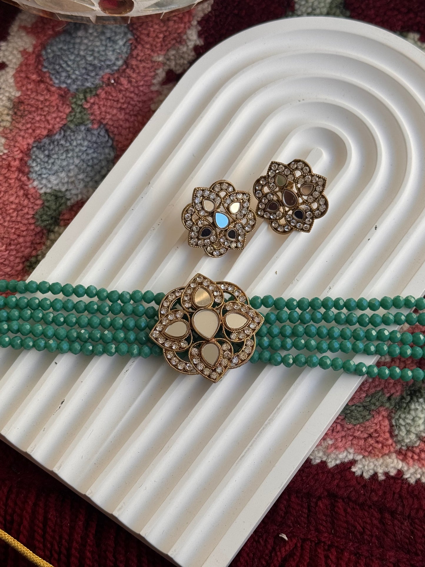 FMC062 - Mirror Chokar Necklace