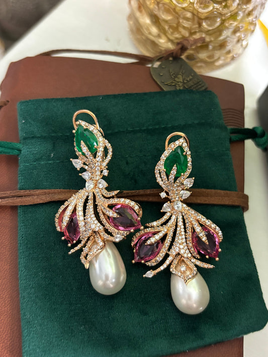 FMC1915 - Hajoori Lal Style Earrings