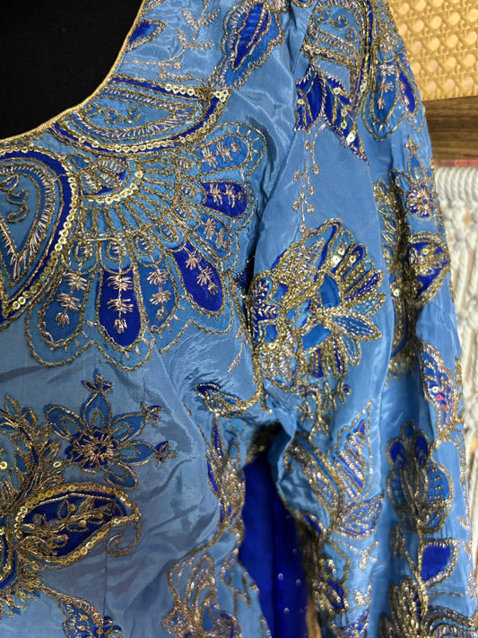 Party Wear Umbrella Plazo Suit