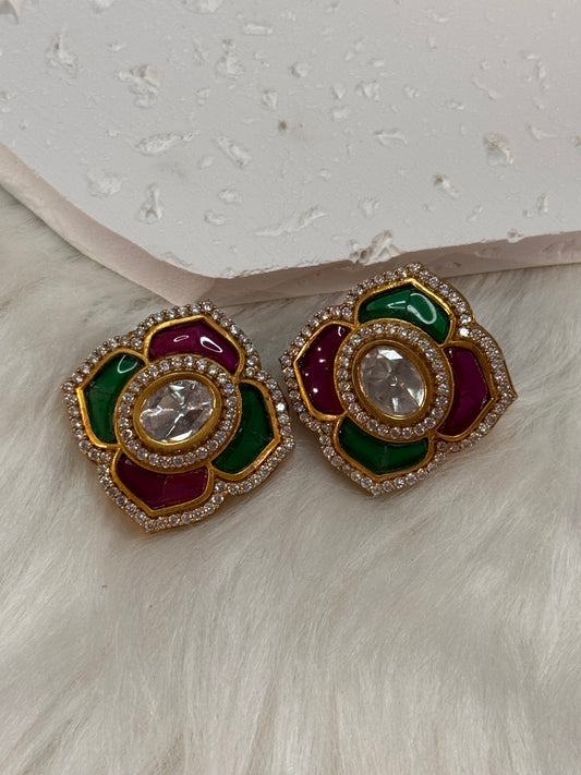 FMC764 - Uncut Stud Earrings