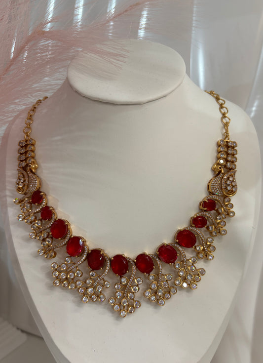 FMC4475 - Uncut Kundan Necklace Set