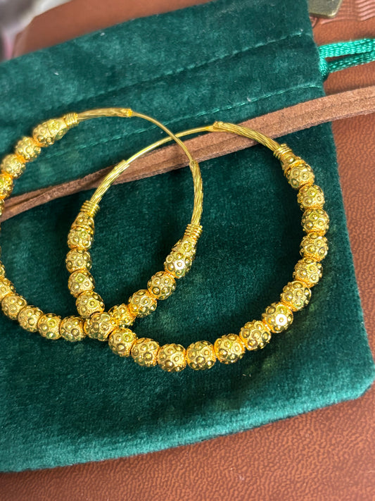 FMC9009 - Gold Plated  Traditional Hoops