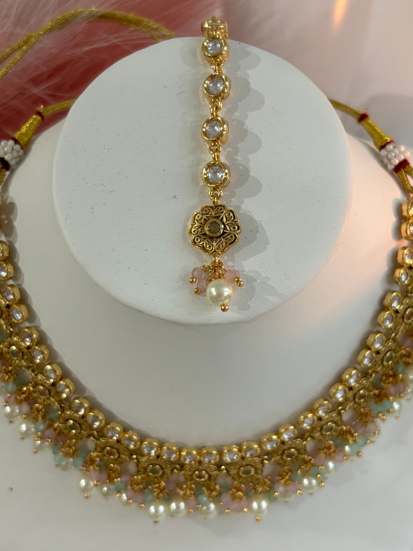 FMC3032 - Uncut Kundan Amarpali Necklace