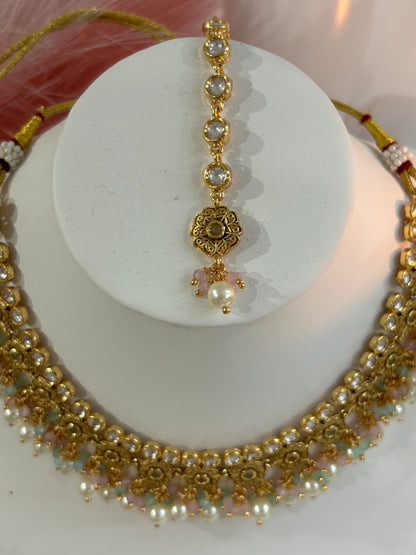 FMC3032 - Uncut Kundan Amarpali Necklace