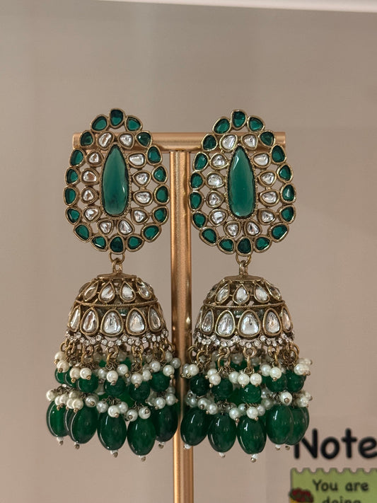 FMC595 - Kundan Jhumki Earrings