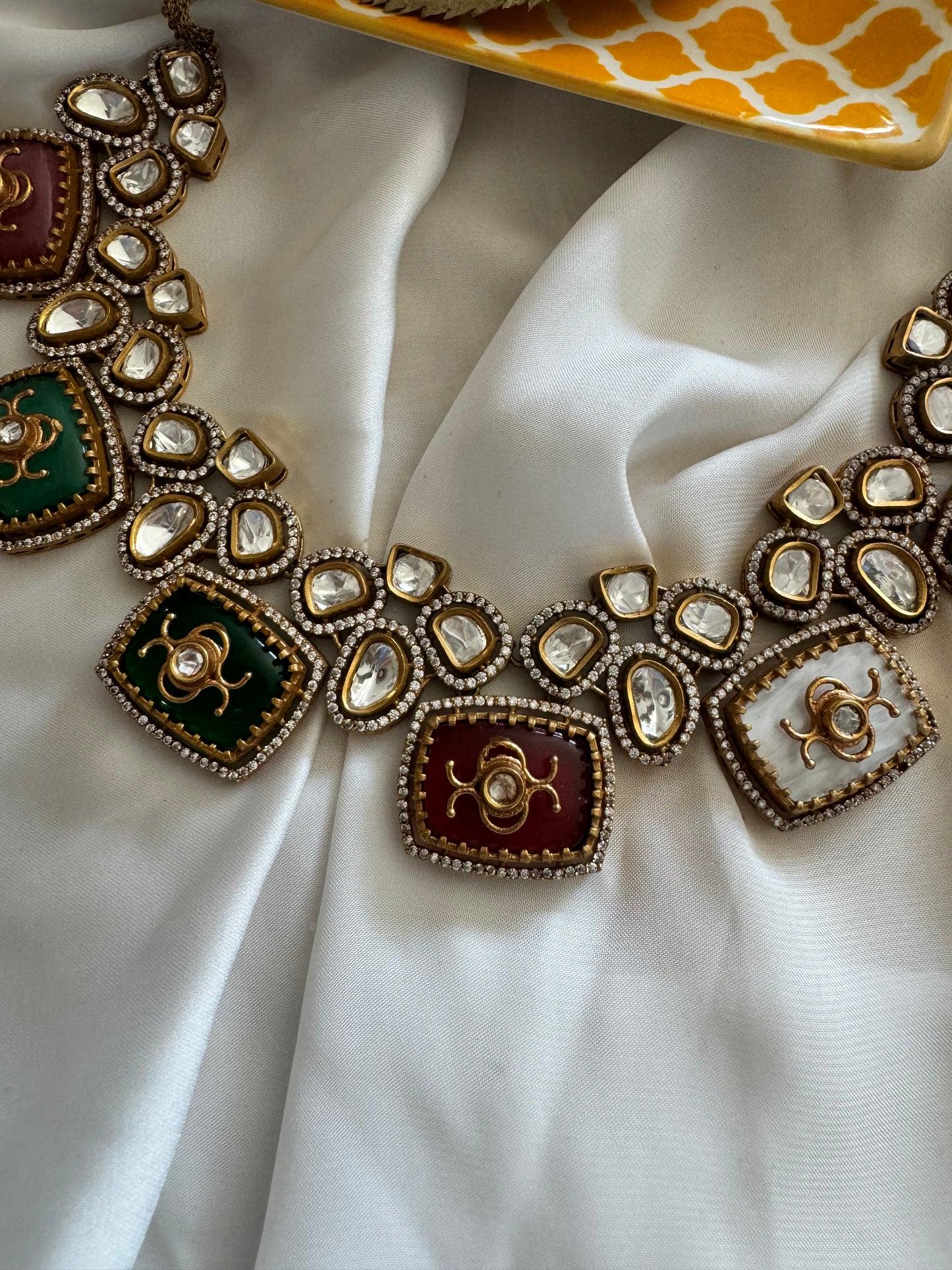 FMC3615 - Mossanite Kundan Necklace