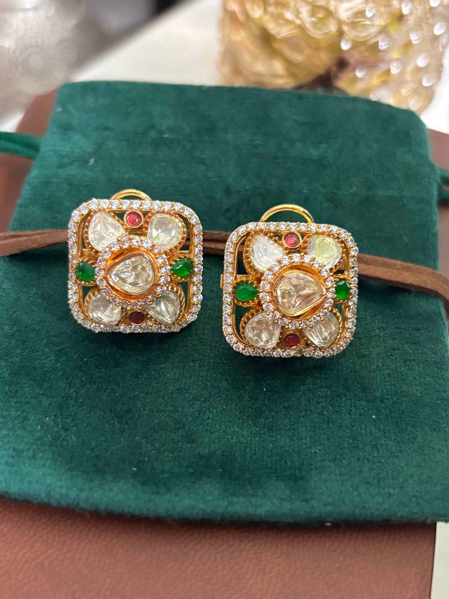 FMC1225 - 22 Carat Gold Plated Stud Earrings