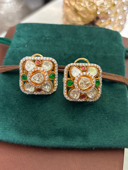 FMC1225 - 22 Carat Gold Plated Stud Earrings