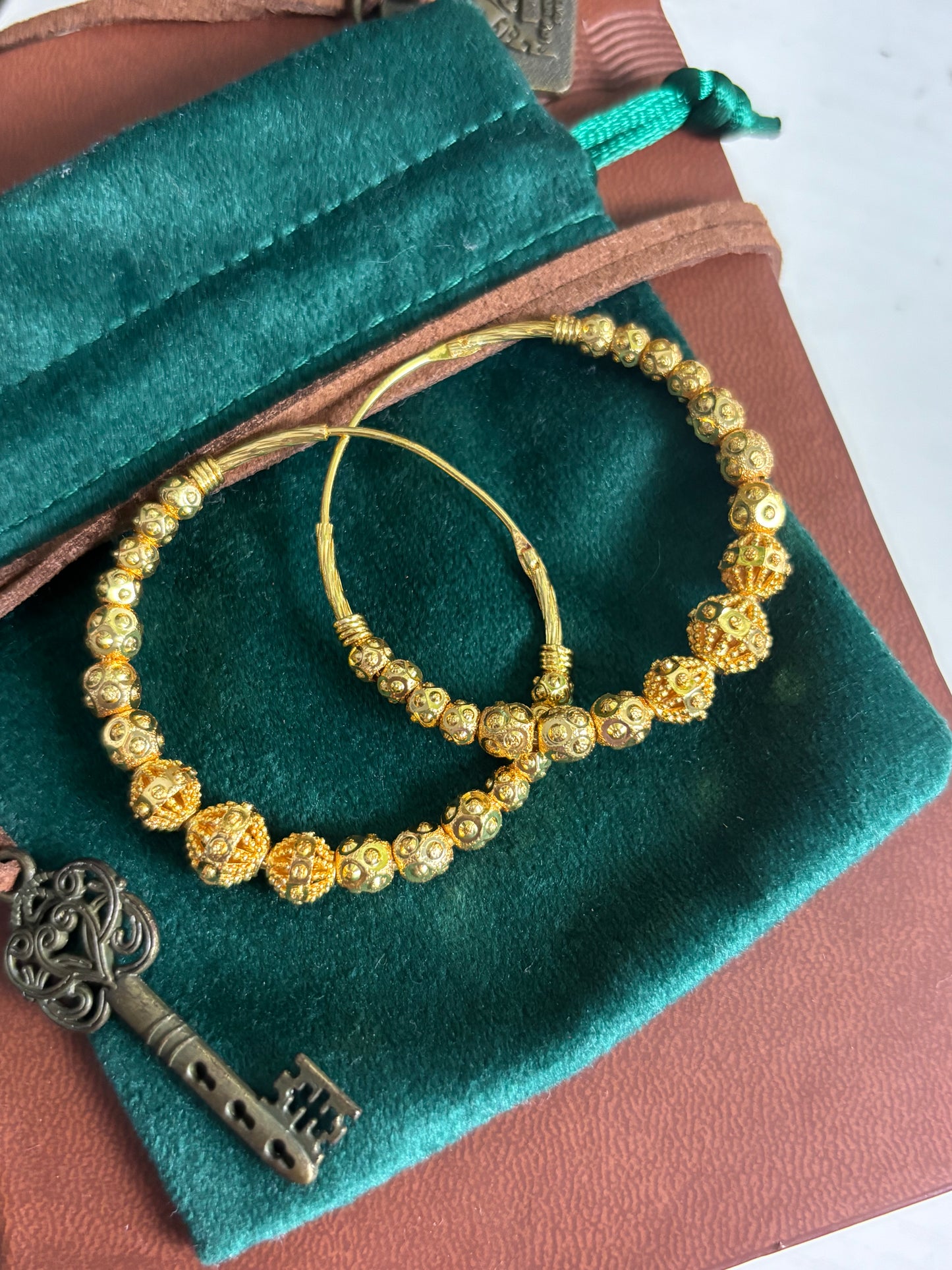 FMC9090- Gold Plated  Traditional Hoops