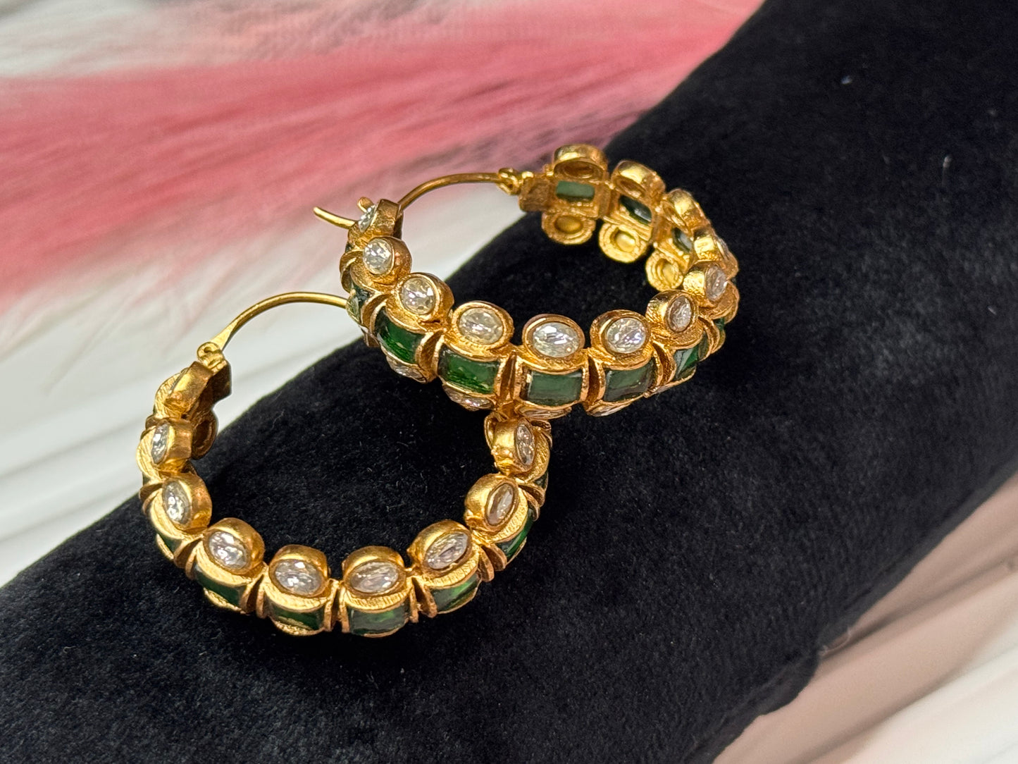 FMC915 - 22 Carat Gold Plated Hoops