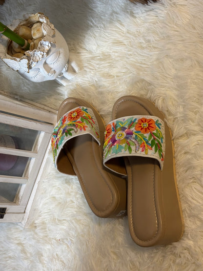 FMC2002 - Hand Embroidered Platform Heels