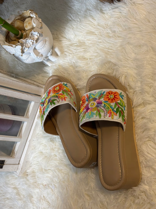 FMC2002 - Hand Embroidered Platform Heels