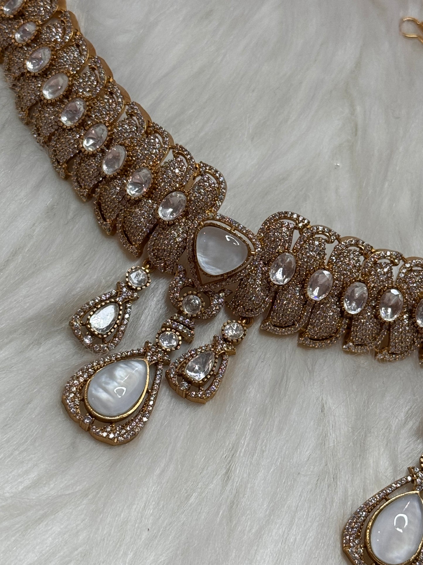 FMC3980 - Mossanite Kundan Necklace