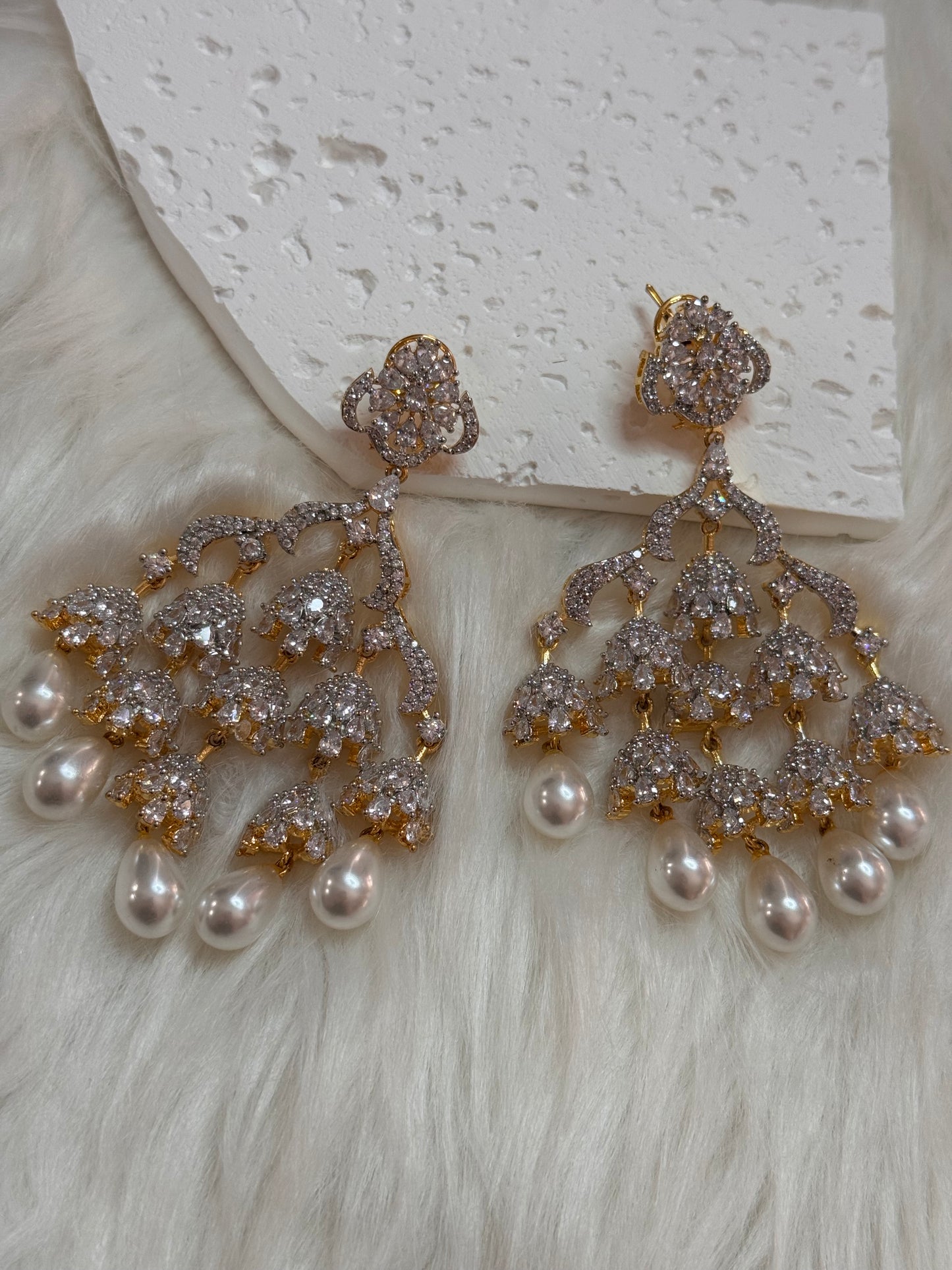 FMC1356 - WGP CZ Earrings