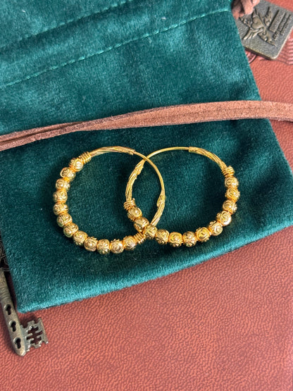 FMC9040 - Gold Plated Traditional Hoops